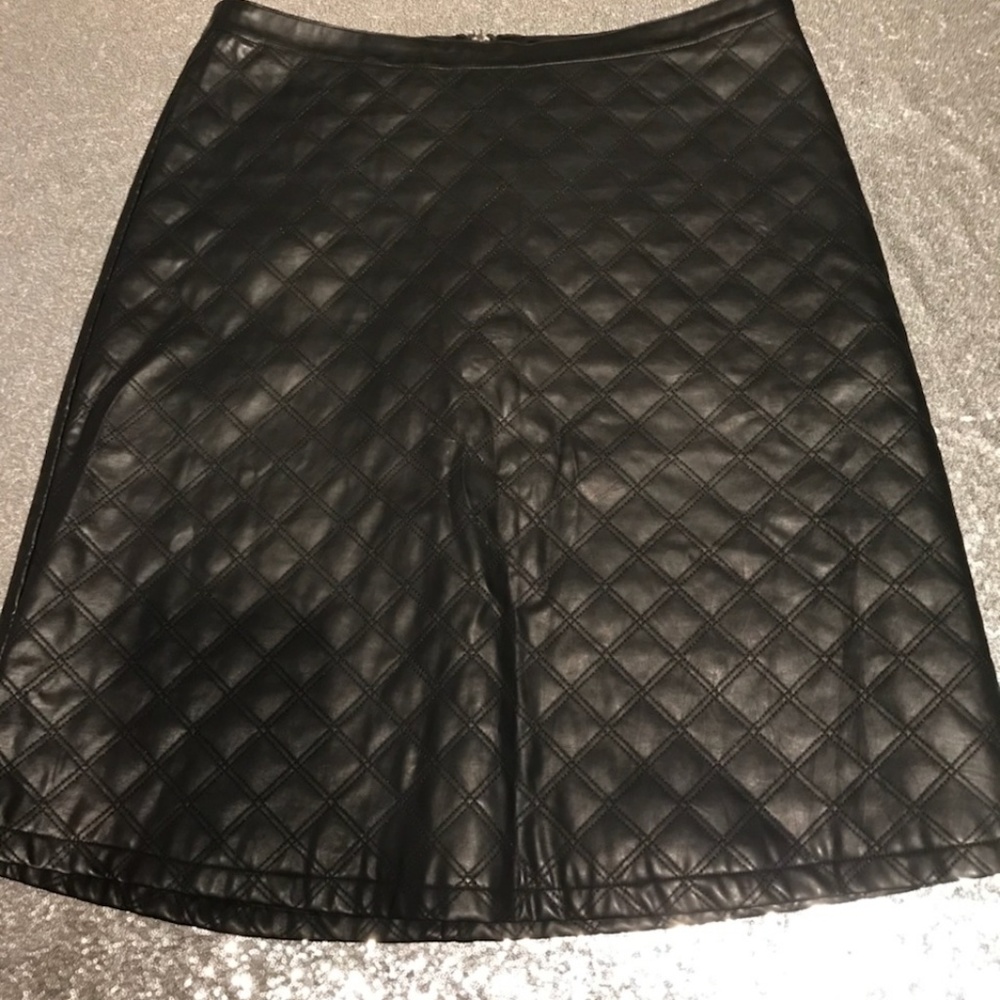 Faux leather skirt